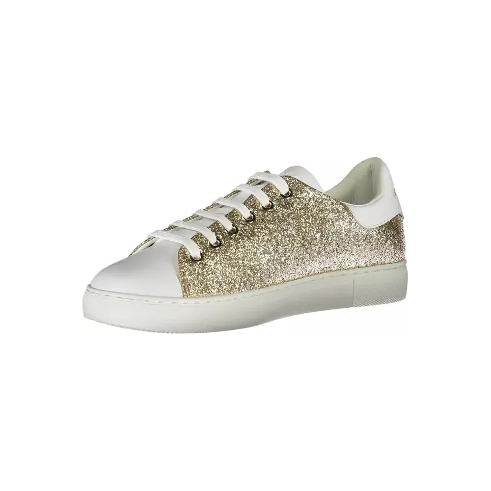 Emporio Armani Gold Polyester Women Sneaker