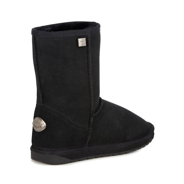 EMU Premium Stinger Lo Black Sheepskin Boot Mens Unisex