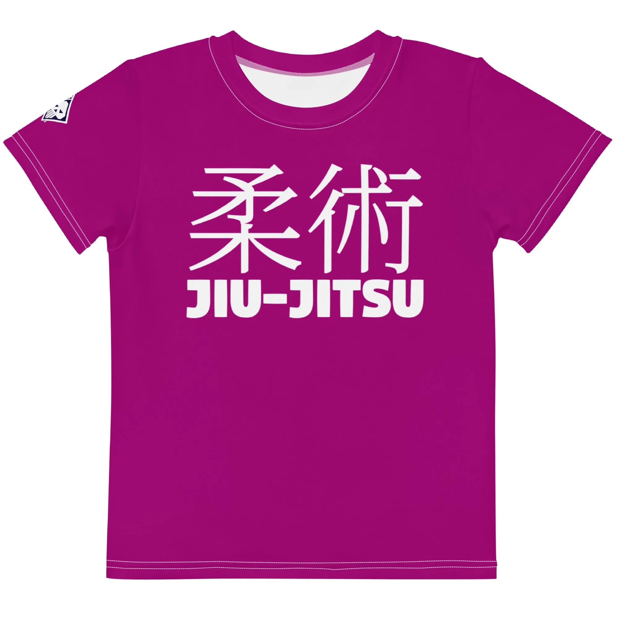 Fashionable Performance: Boy's Short Sleeve Classic Jiu-Jitsu Rash Guard - Vivid Purple