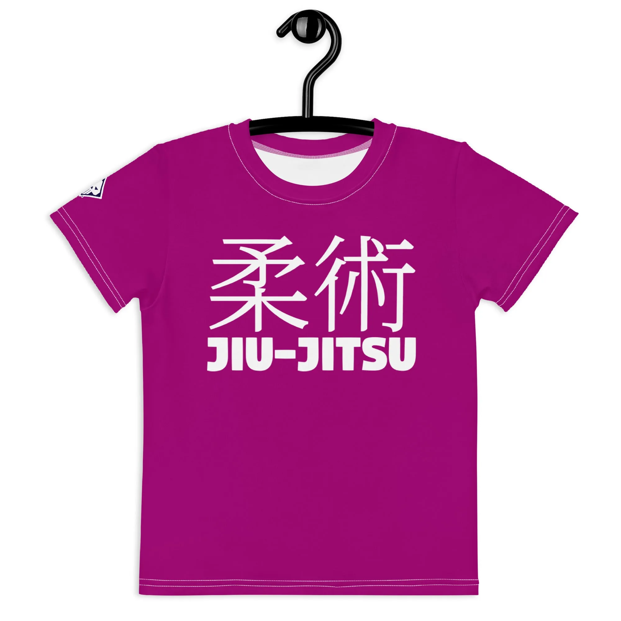 Fashionable Performance: Boy's Short Sleeve Classic Jiu-Jitsu Rash Guard - Vivid Purple