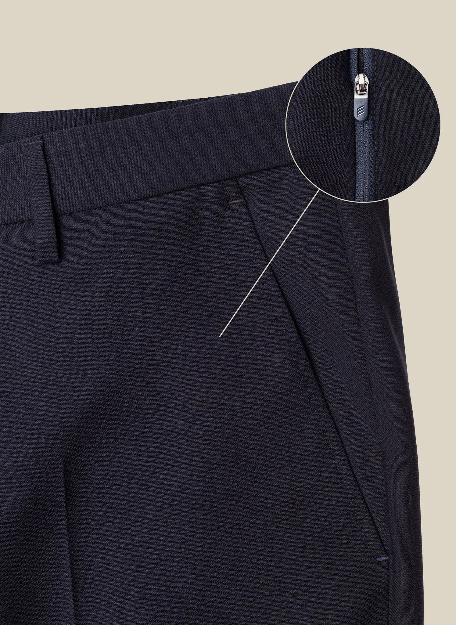 Four Season Wool Travel Trouser - Nordic Blue