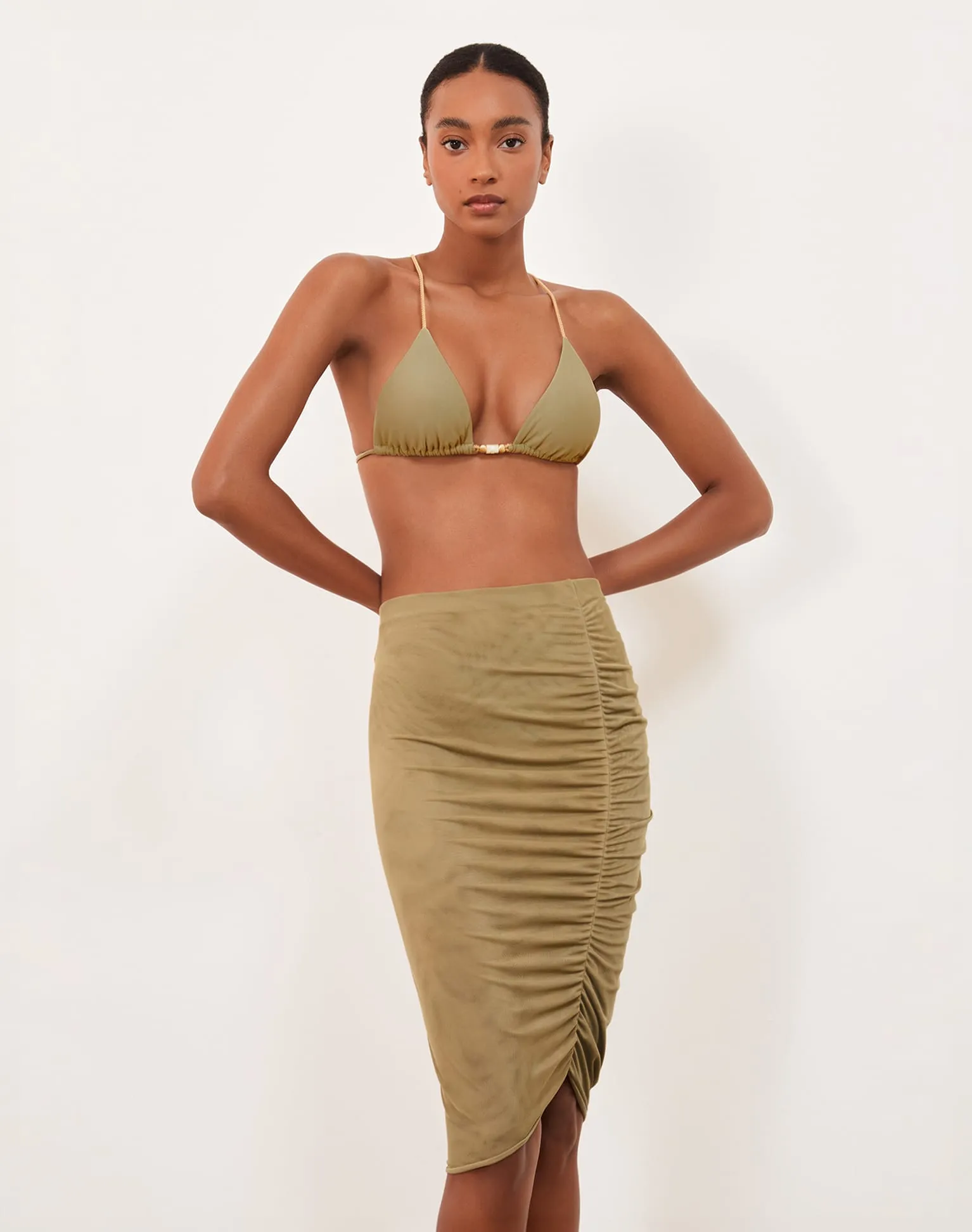 Frida Midi Skirt - Olivine