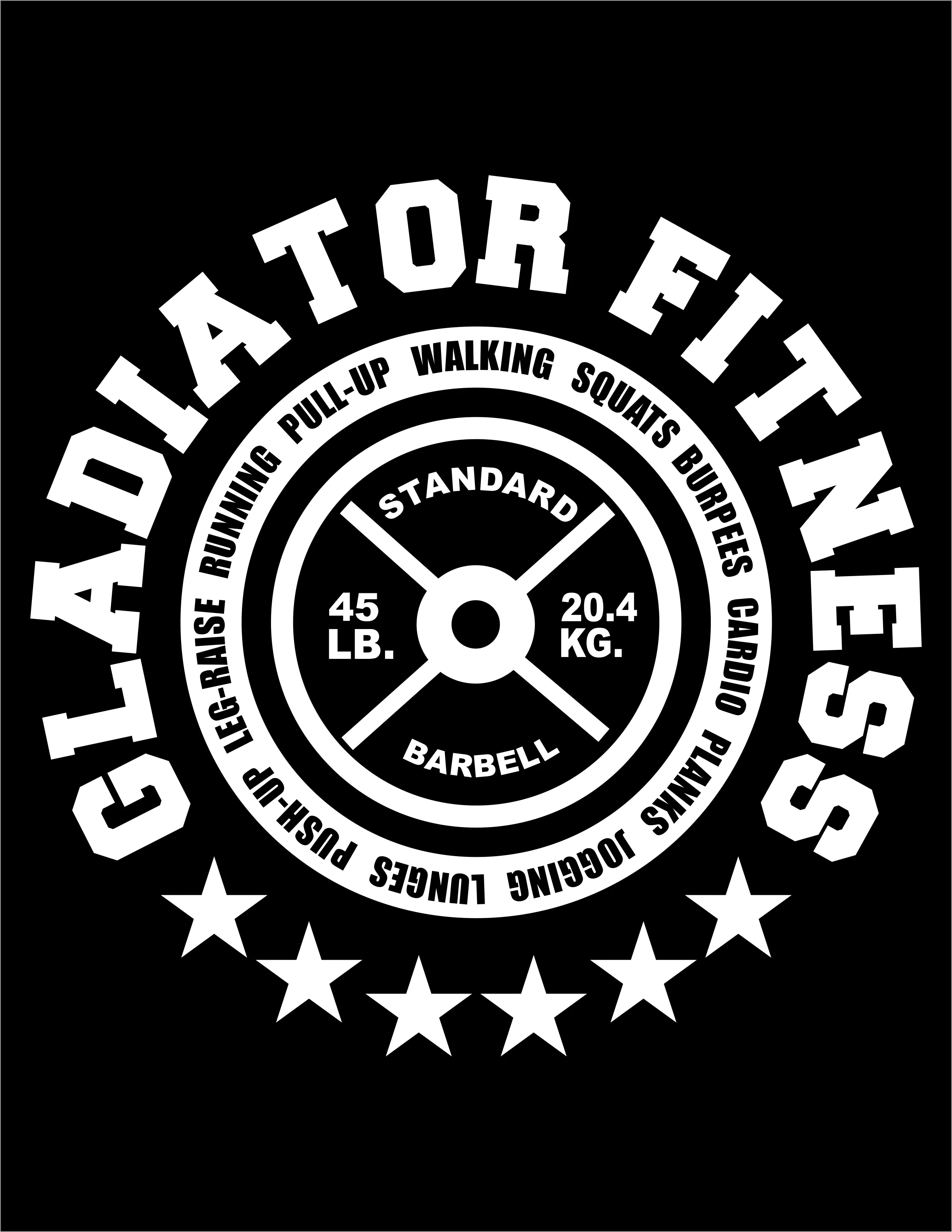 General Gym Workout Tee- Gladiator Fitness Everyday Tee  Workout fitness