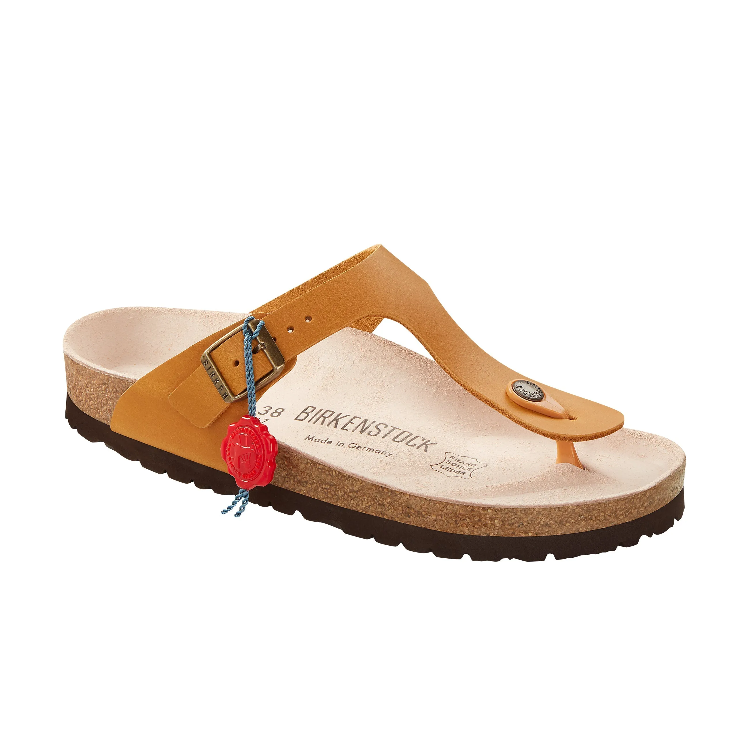 Gizeh 1983 Light Brown Oiled Pigmented Leather Sandals