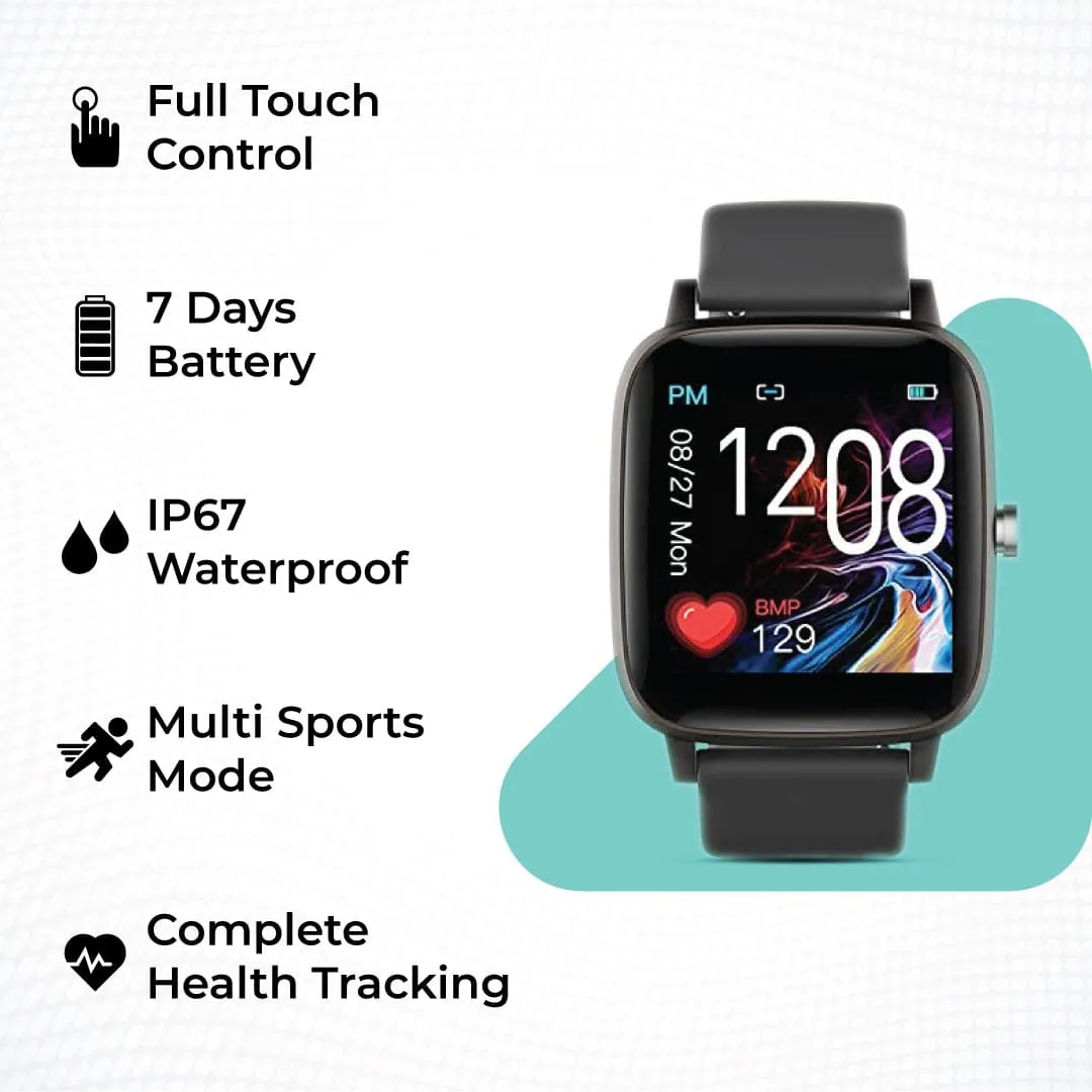 Hammer Pulse Oximeter Unisex Smartwatch with Body-Temp Sensor