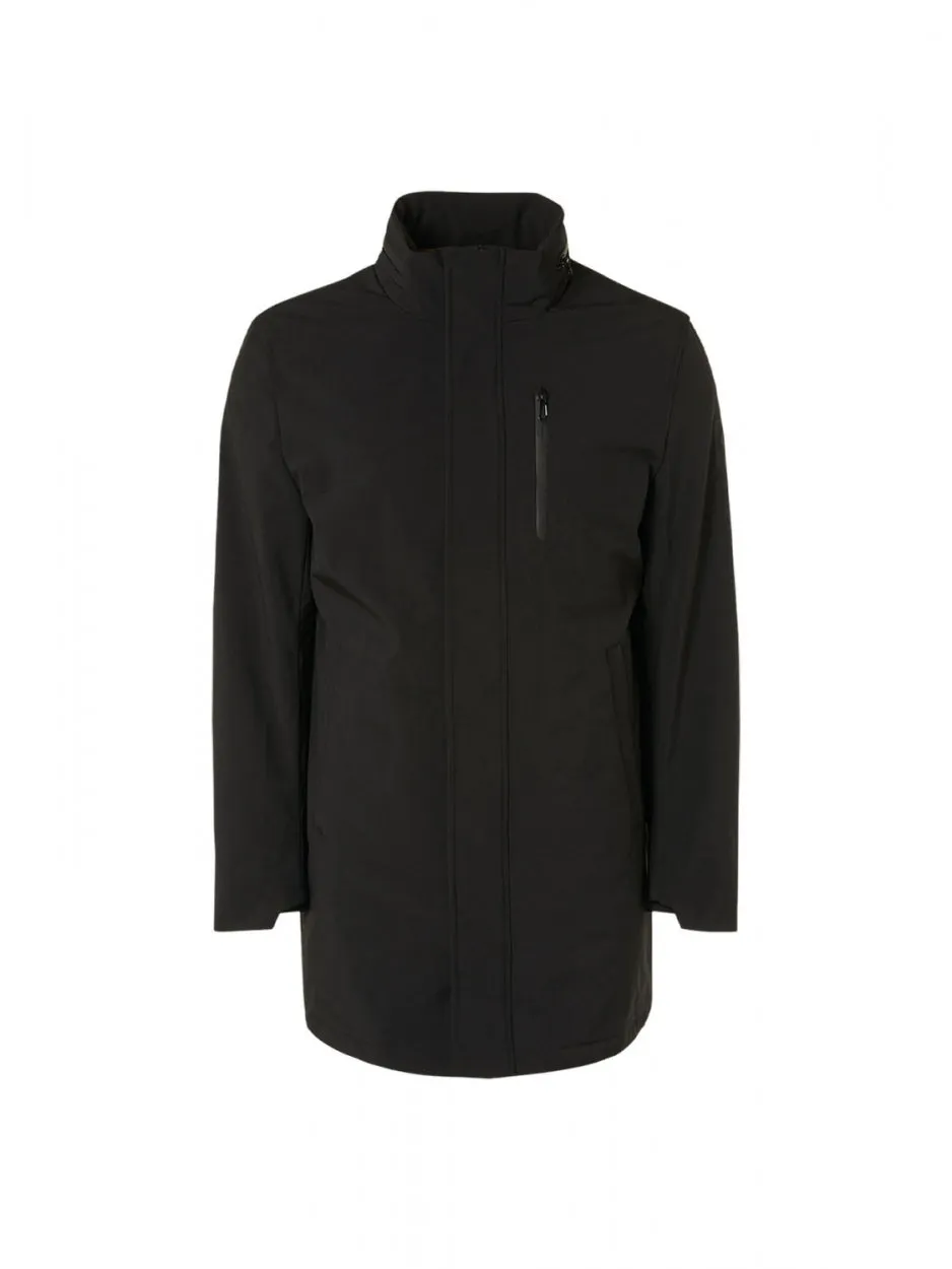 Jacket Long Fit Stretch Softshell | Black