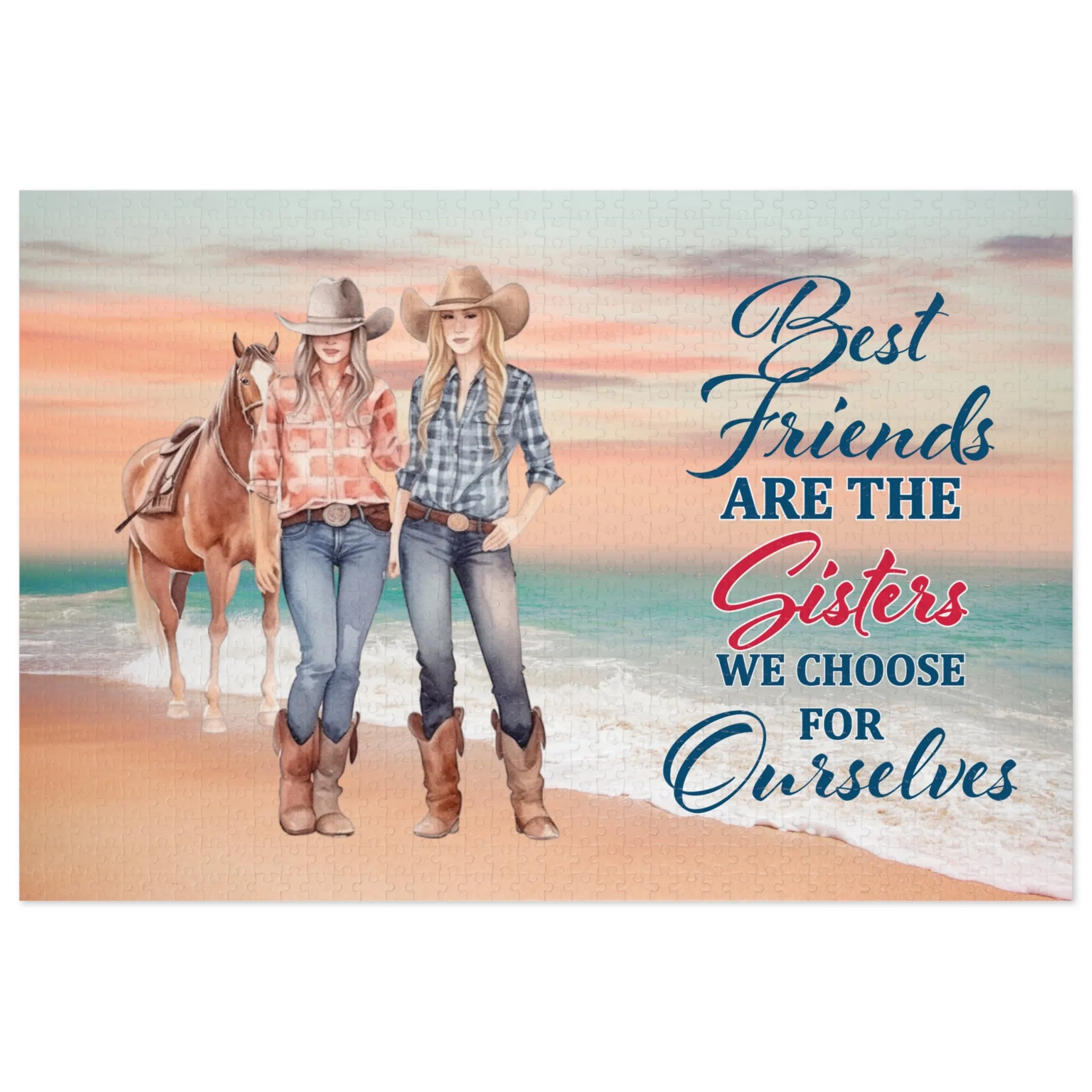 Jigsaw Puzzle, Western, Best Friends are the Sisters we Choose for Ourselves, Personalised/Non-Personalised (30, 110, 252, 500,1000-Piece)