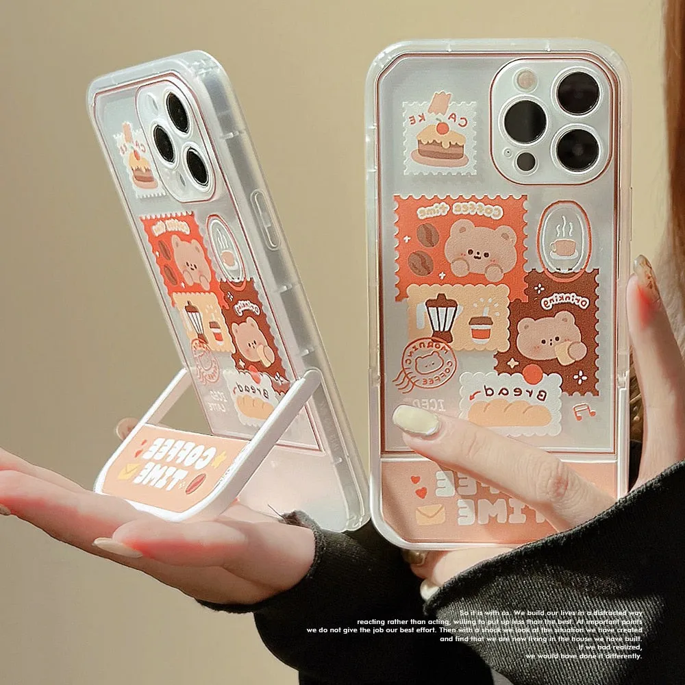 Kawaii Retro Stamp Art iPhone Case