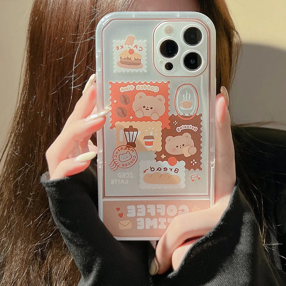 Kawaii Retro Stamp Art iPhone Case