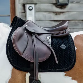 Kentucky Horsewear Velvet Pearls Jumping Saddle Cloth - Black