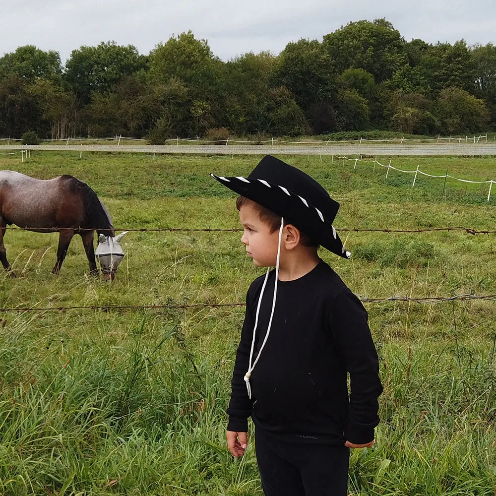 Kids Cowboy Hat Black-White Wholesale Pack