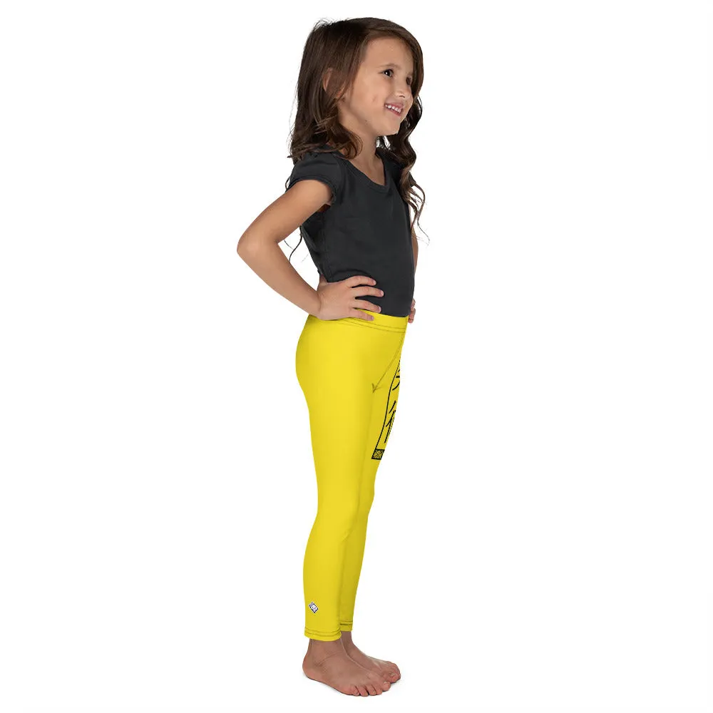 Kids' Girls Yoga Pants Workout Leggings Jiu-Jitsu 017 - Golden Sun