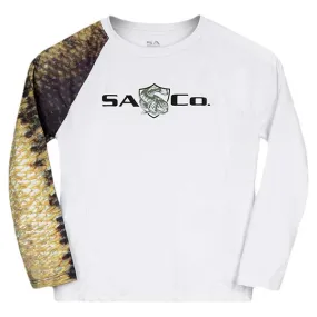 Kids Performance Long Sleeve Shirt | White | Bass