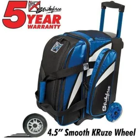 KR Strikeforce Cruiser Smooth Double Roller Royal White Black Bowling Bag