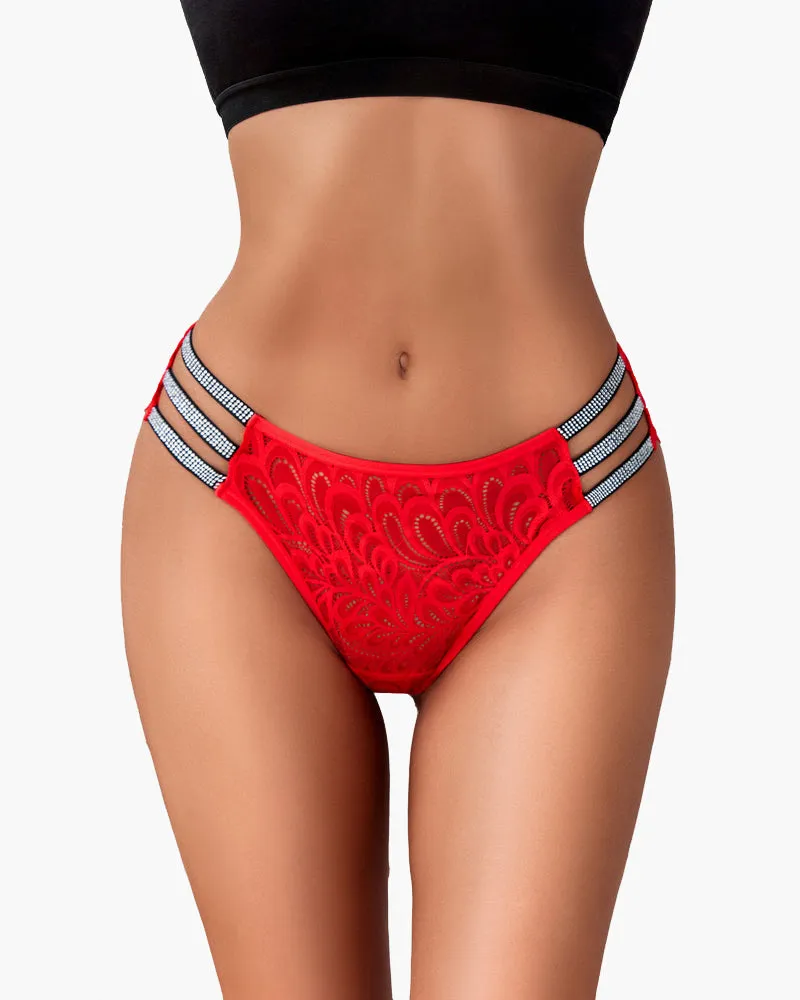 Lace Glitter Panty Cheeky Underwear