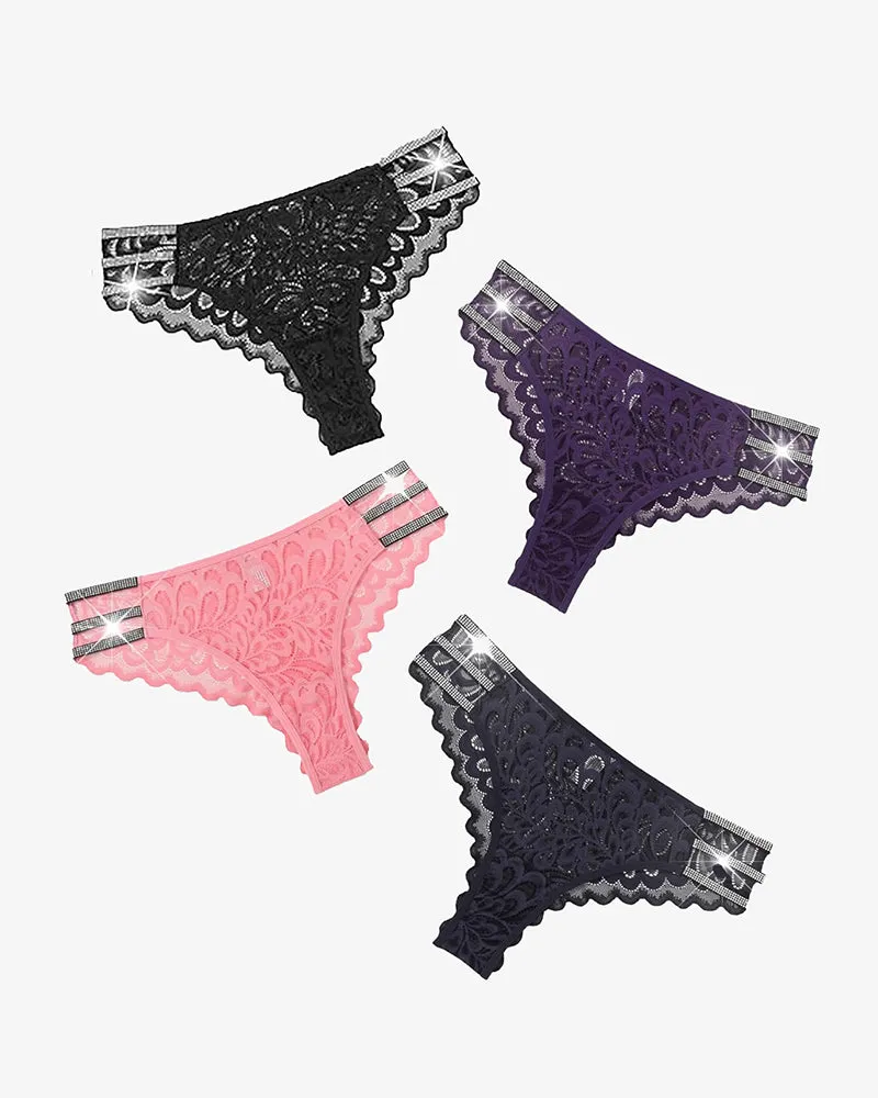 Lace Glitter Panty Cheeky Underwear