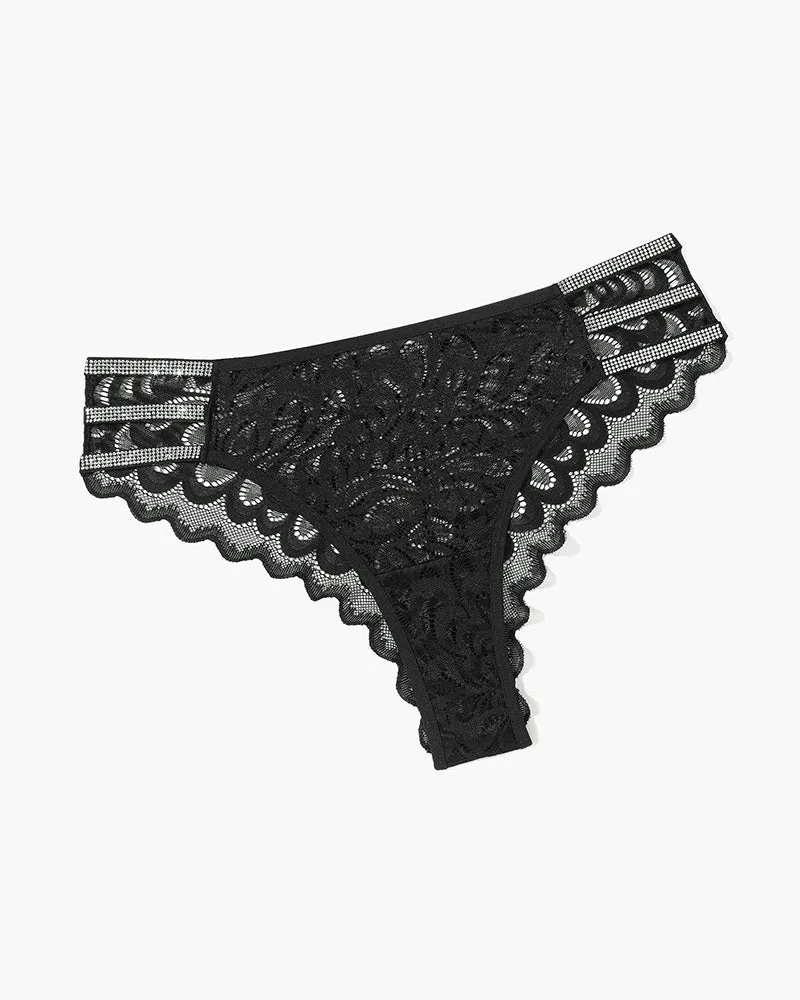 Lace Glitter Panty Cheeky Underwear