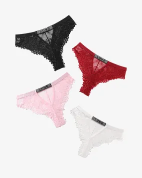 Lace Panty Rhinestone Underwear