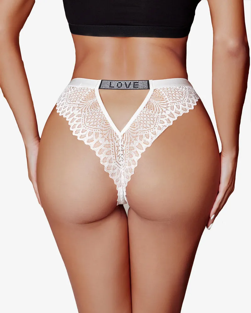 Lace Panty Rhinestone Underwear