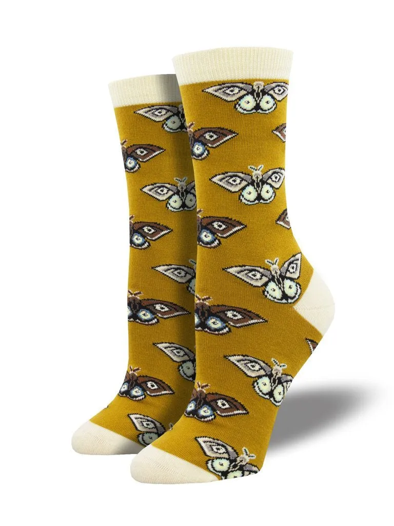 Ladies Bamboo Vintage Moths Socks