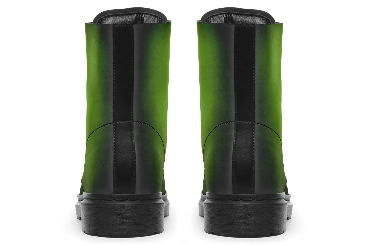 Mystic Moss Boots - Vegan Leather Doc-Style Boots with Durable Stitched on Soles