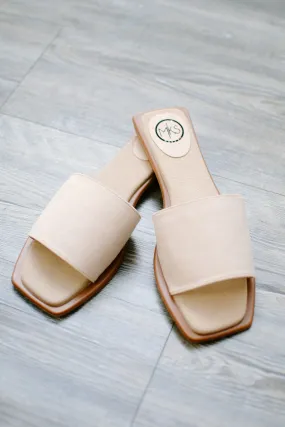 Nude Slip On Sandals