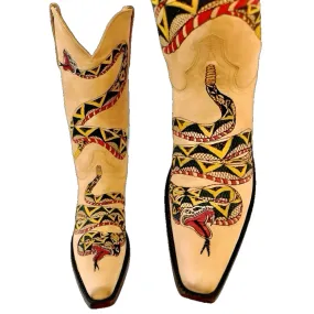 OLD GRINGO Tattoo Snake M286-1 Black Red Women’s Cowboy Boots