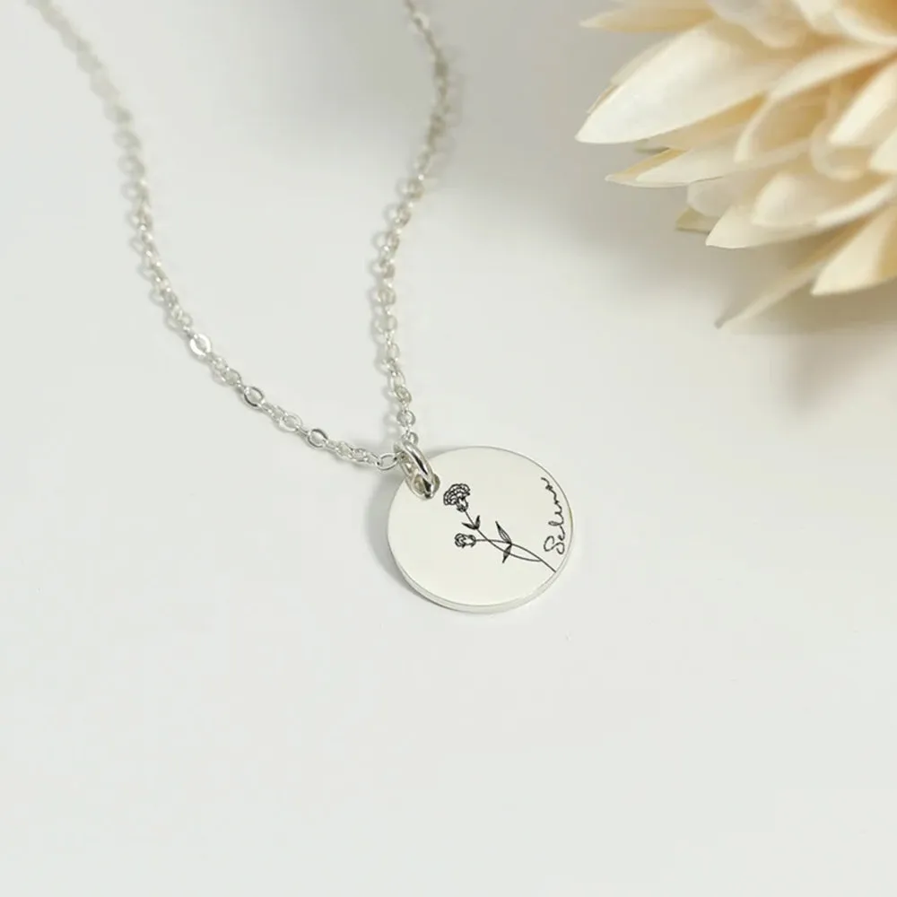 Personalized Custom Floral Necklace