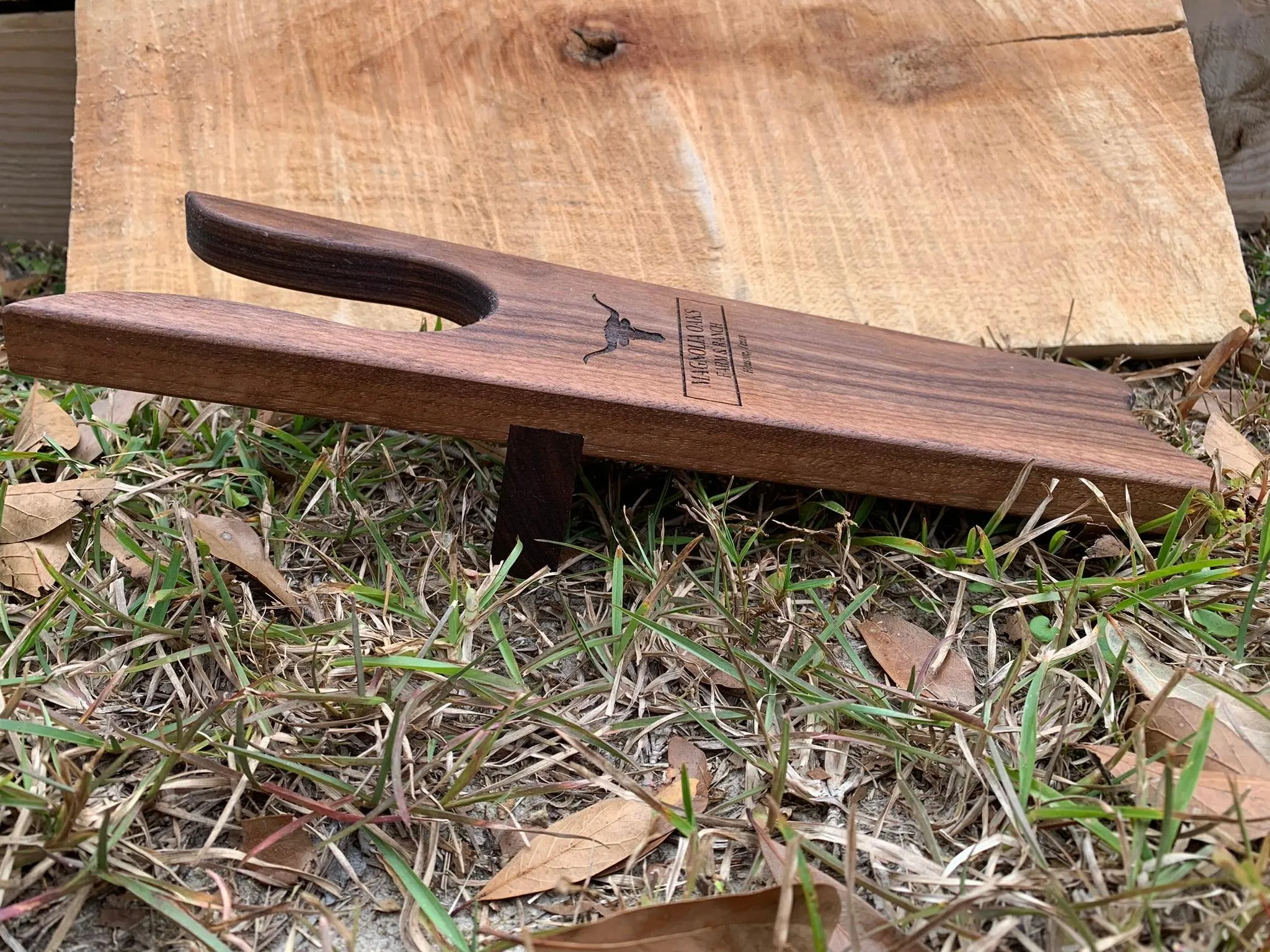 Personalized Rustic Walnut Boot Jack