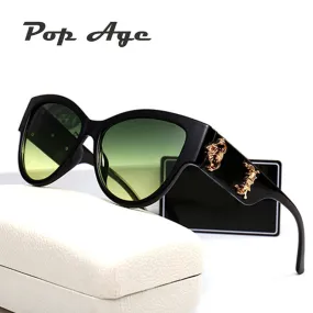 Pop Age New Fashion Brand Designer Square Sunglasses Women Men Retro Plastic Ladies Male Sun glasses Eyewear Lentes de sol 400UV