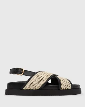 PRE-ORDER BLAKE Raffia Cross Strap Sandals