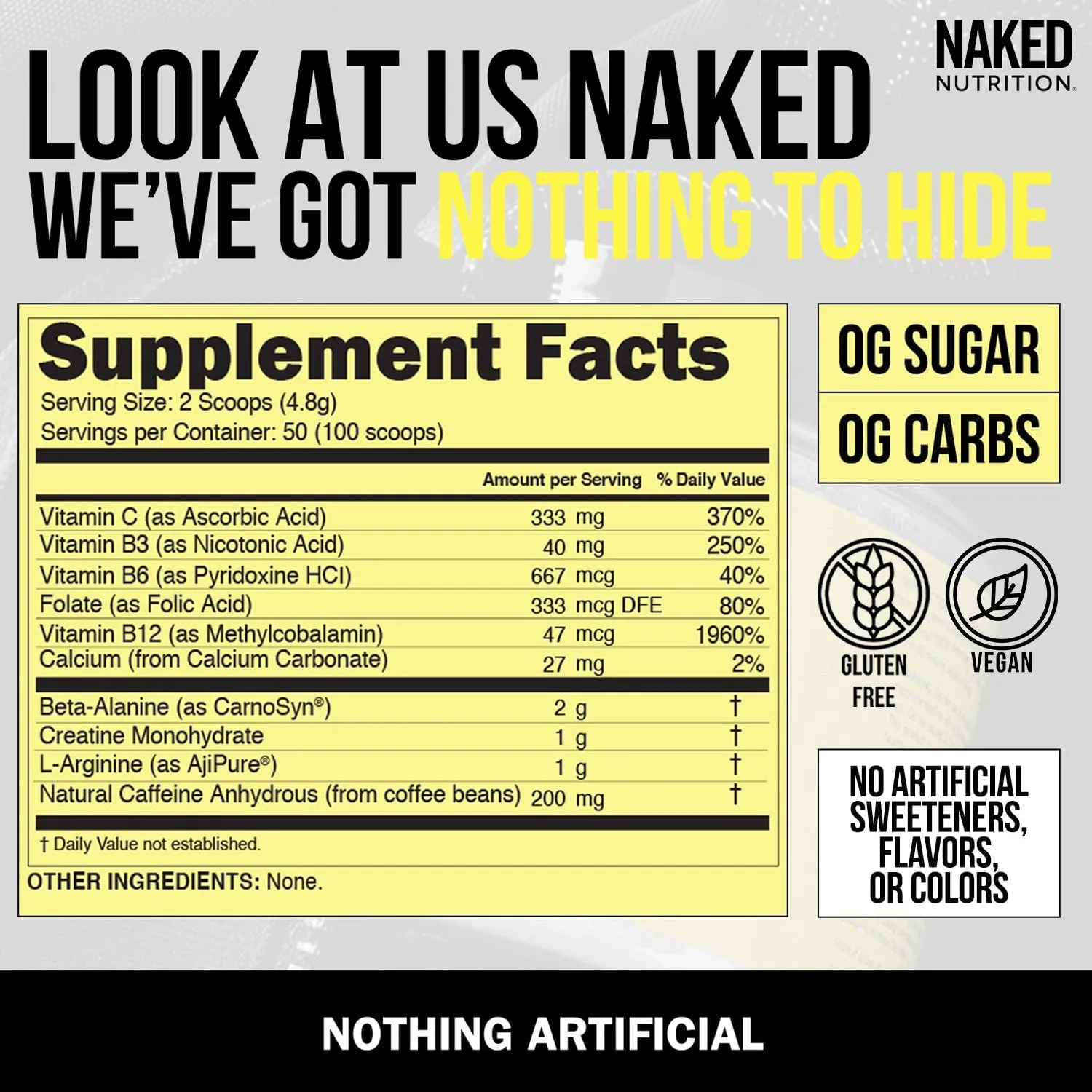 Pre Workout Supplement | Naked Energy - 50 Servings