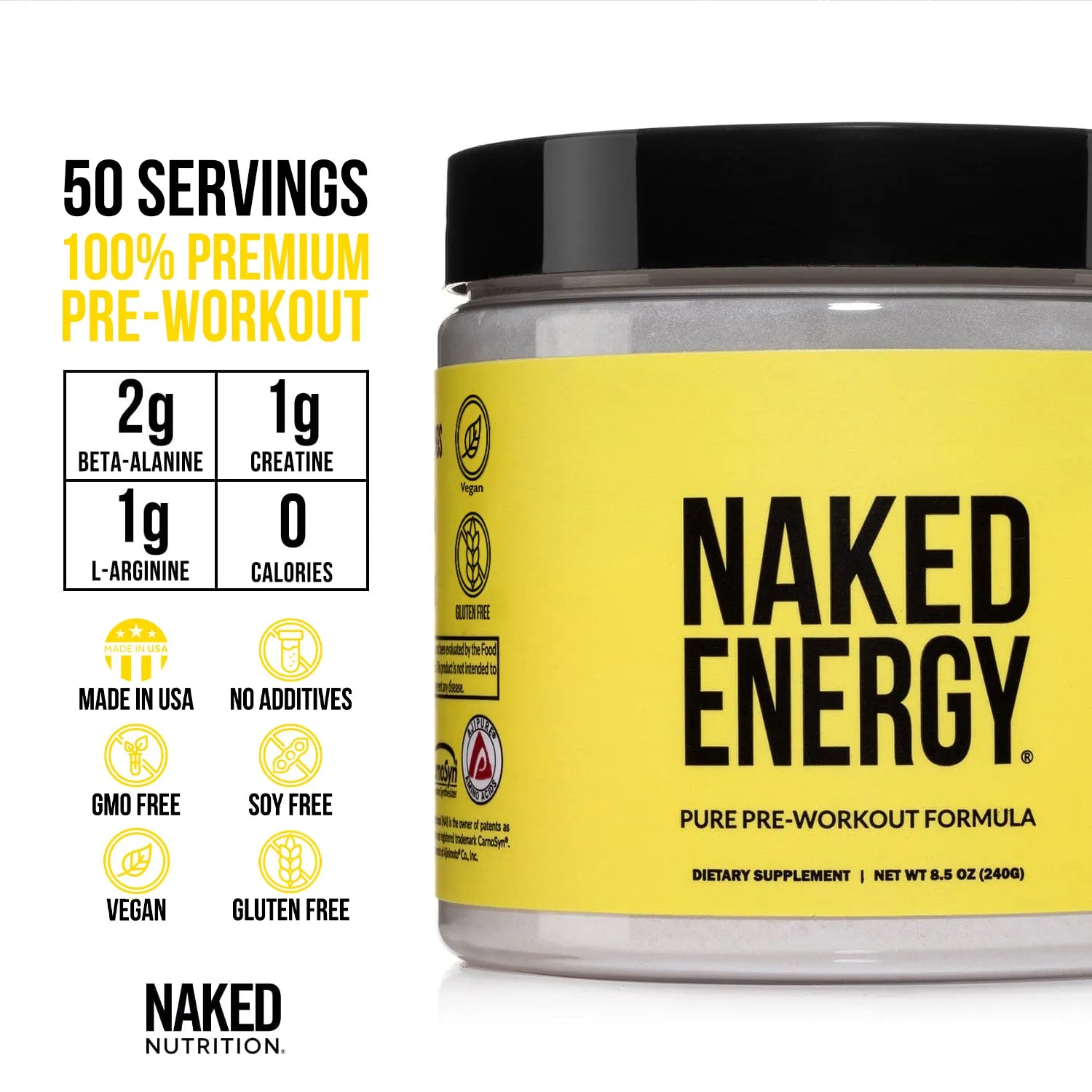 Pre Workout Supplement | Naked Energy - 50 Servings