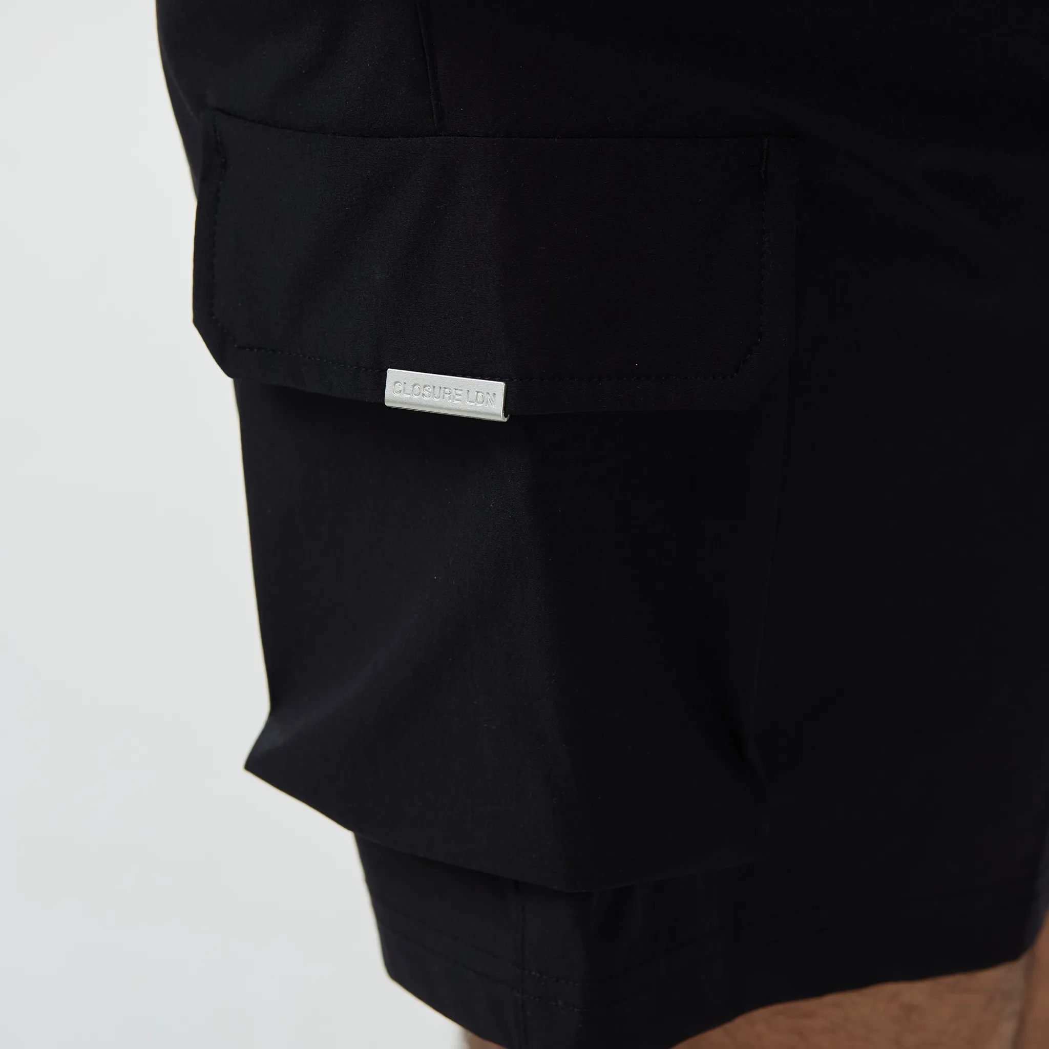 Premium Tech Cargo Short | Black