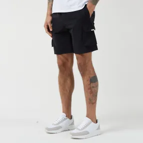 Premium Tech Cargo Short | Black