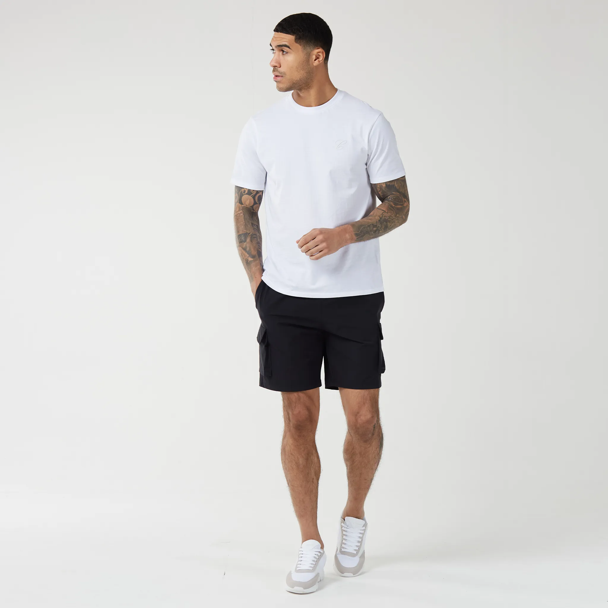 Premium Tech Cargo Short | Black