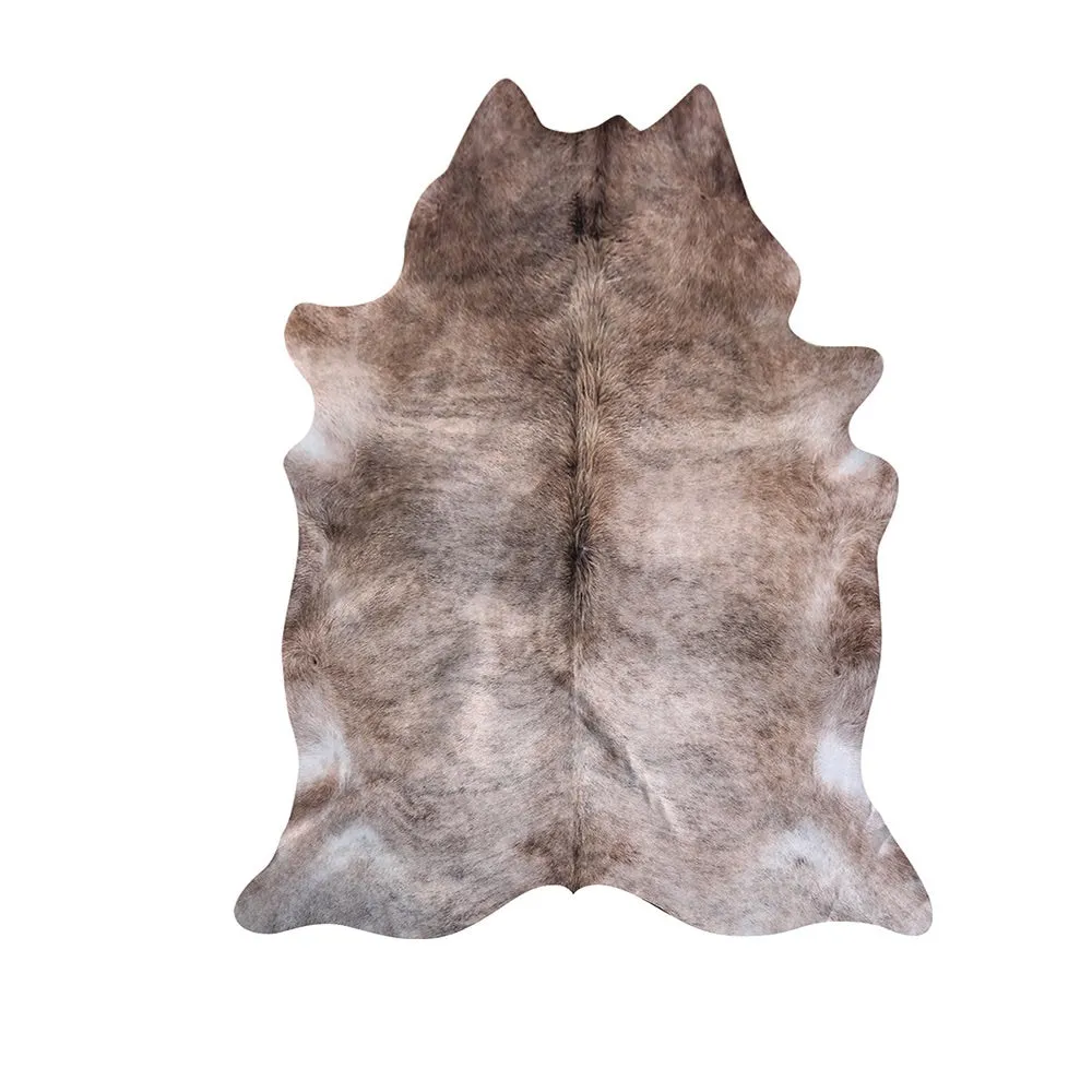 Premium Tricolor Brown Faux Cowhide Rug