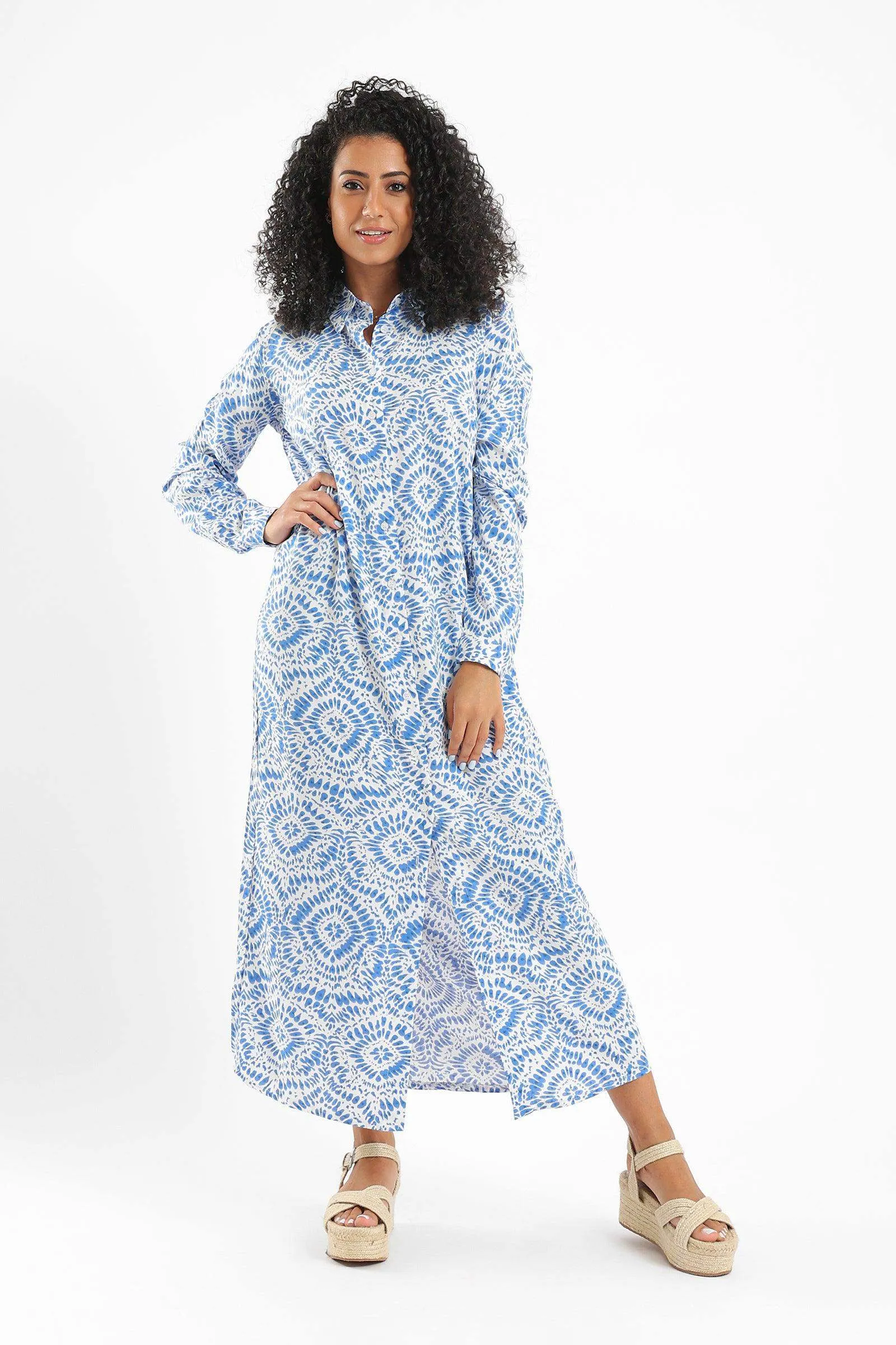 Printed Shirt Dress