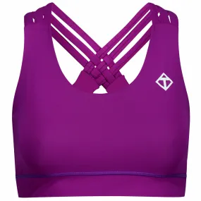 Purple Cross Back Bra