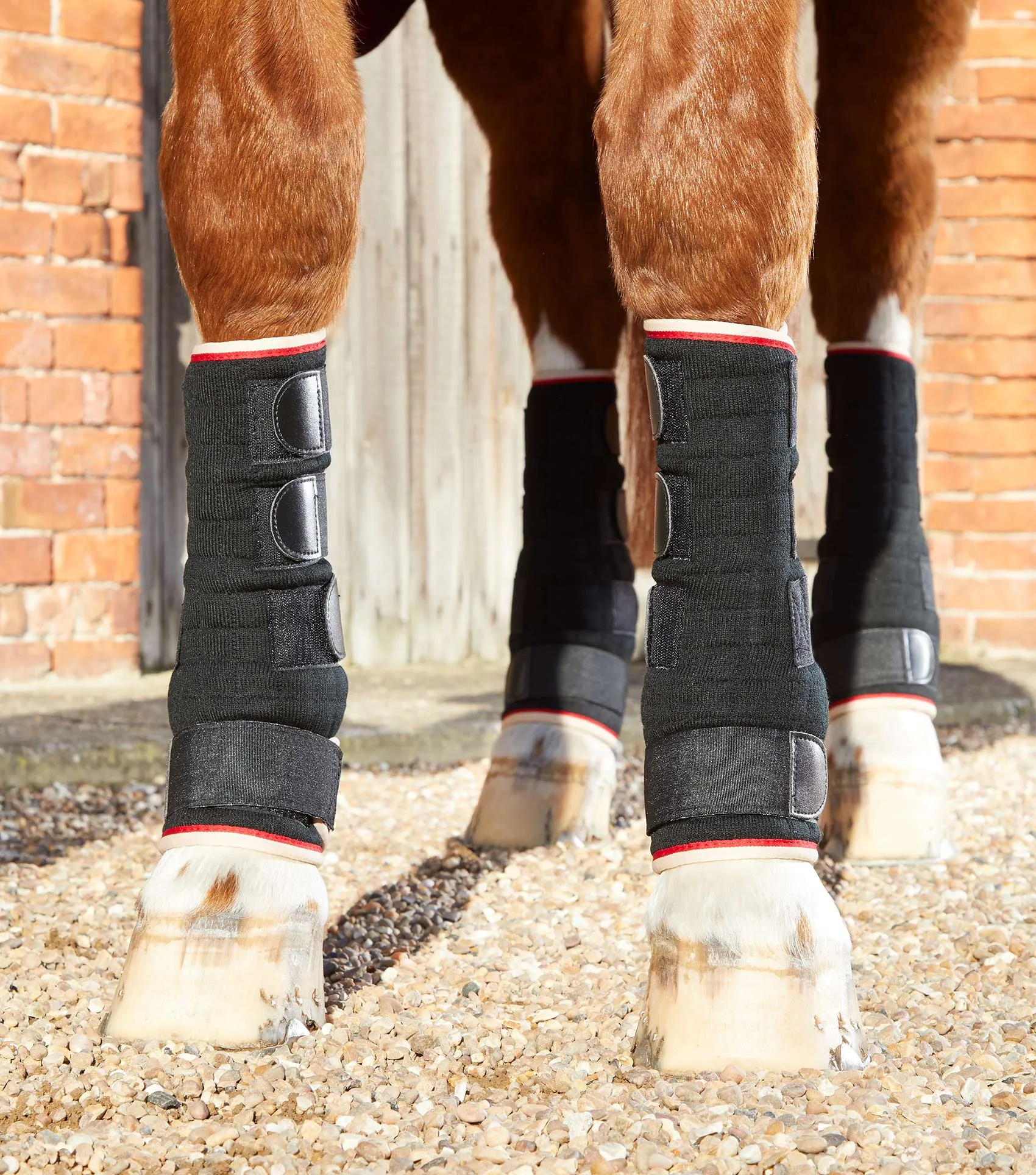 Quick Dry Horse Leg Wraps Black