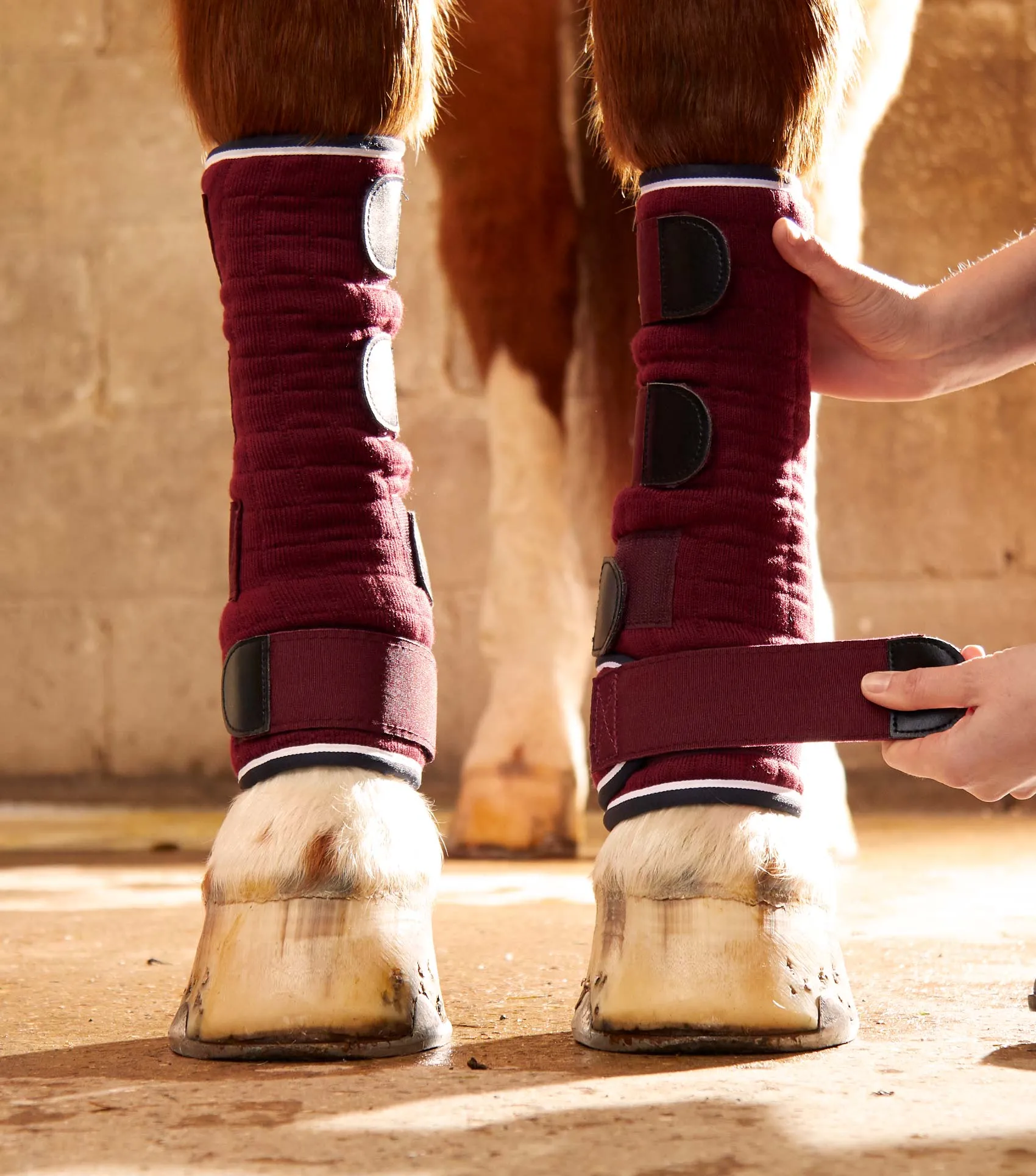 Quick Dry Horse Leg Wraps Burgundy