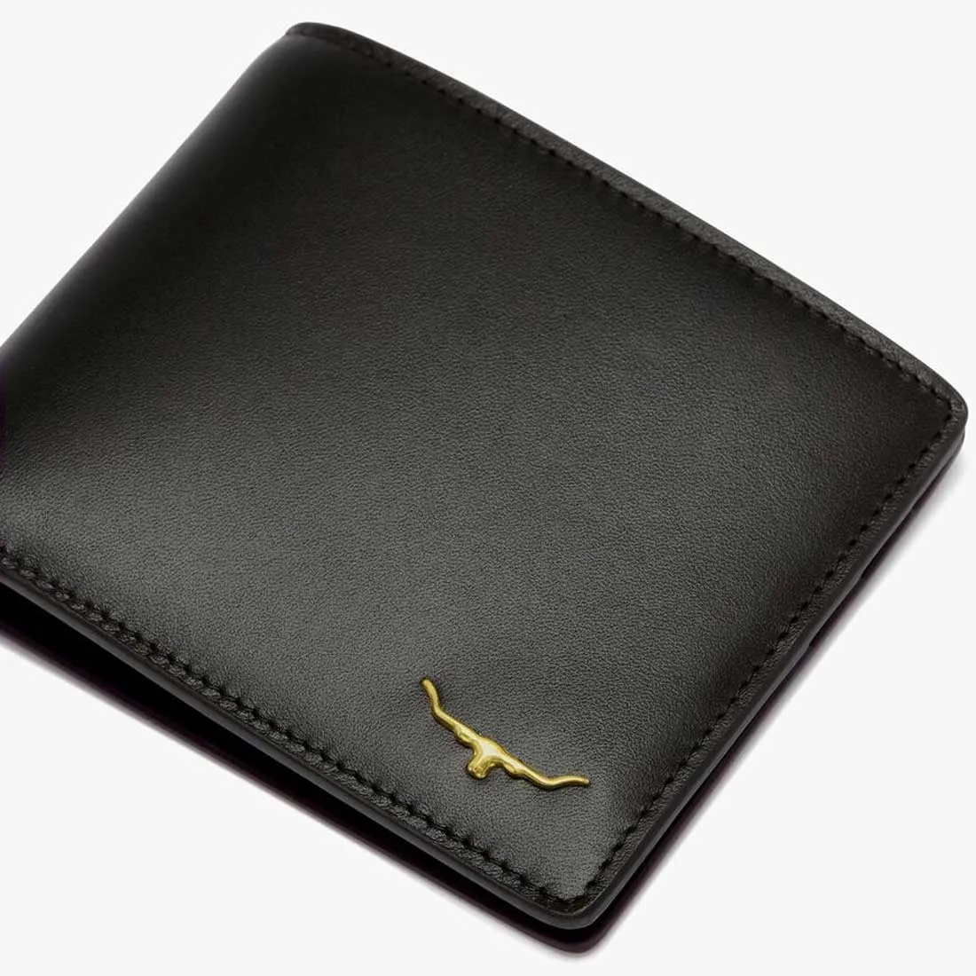 RM WILLIAMS Bi-Fold Wallet - Men's City Slim Leather - Black