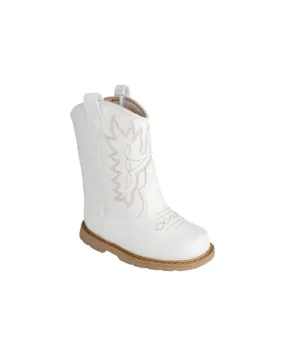 Round Cowboy Boot White