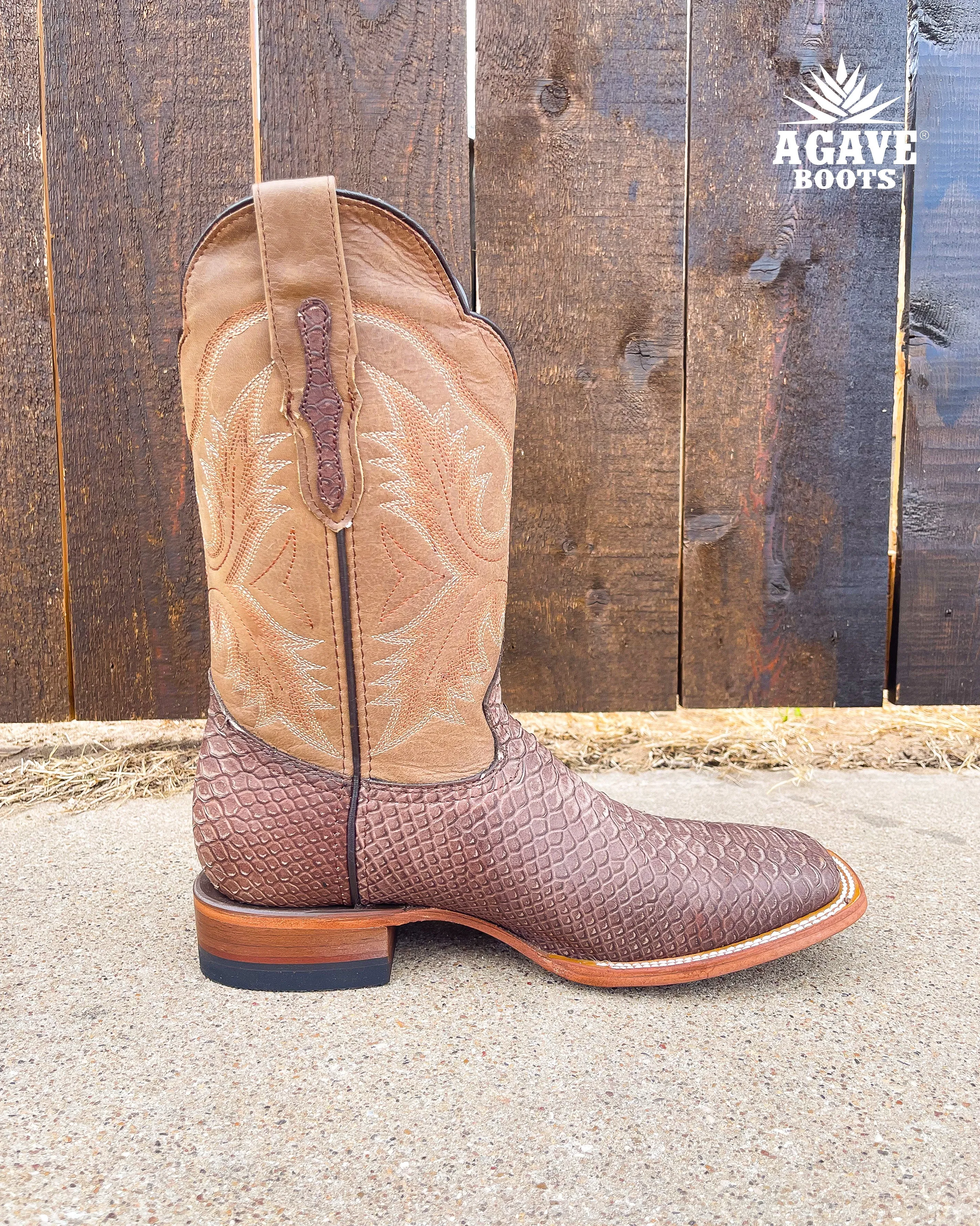 RUSTIC PYTHON | MEN SQUARE TOE WESTERN COWBOY BOOTS