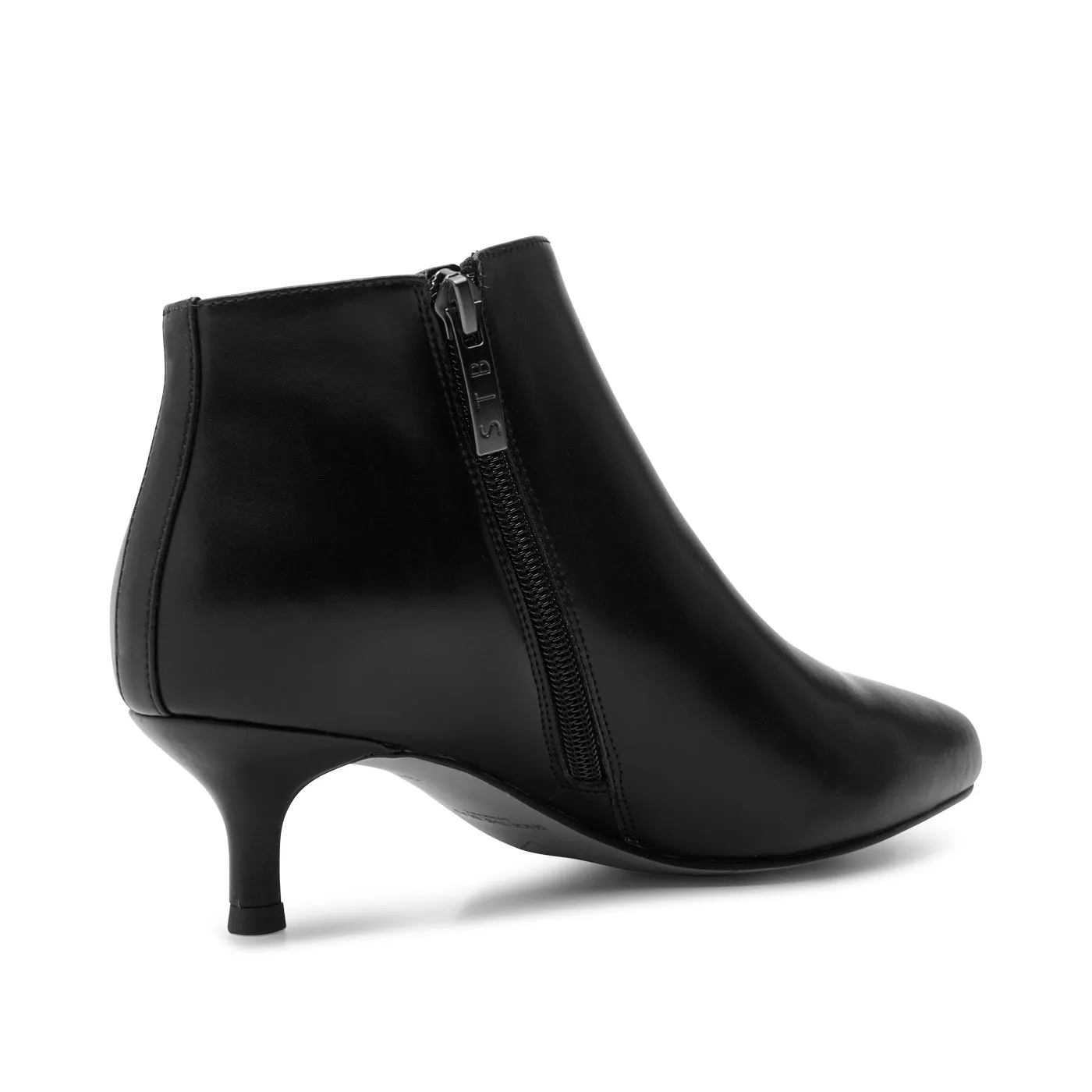 Saga bootie leather - BLACK