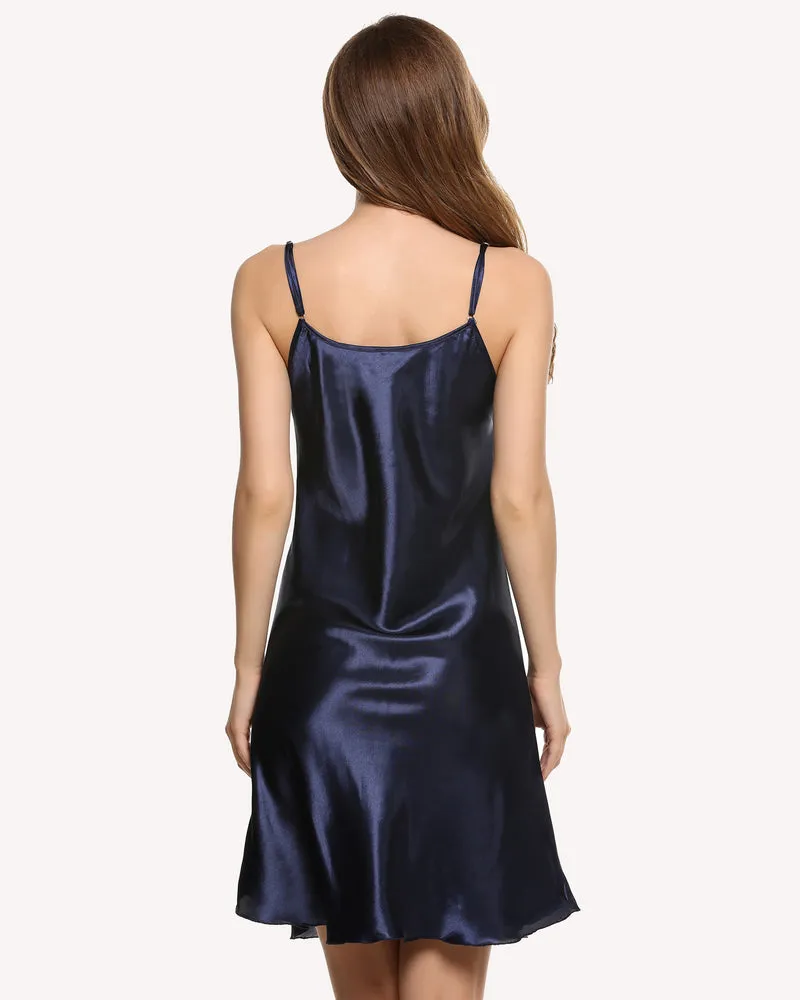 Satin Chemise Slip Nightgown Dress