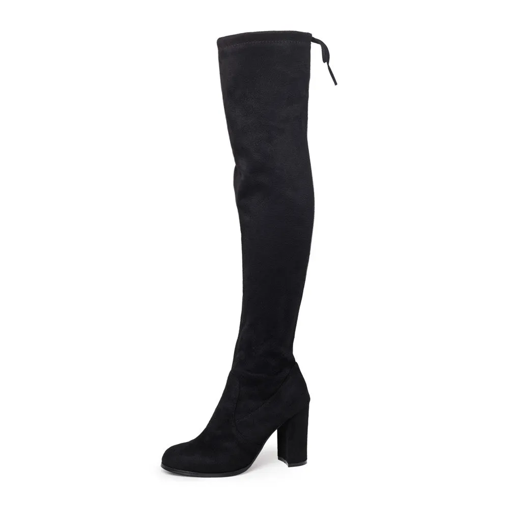 SheSole Women's Thigh High Over The Knee Black Boots