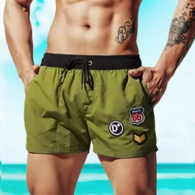 Shiny Badge Swim Shorts