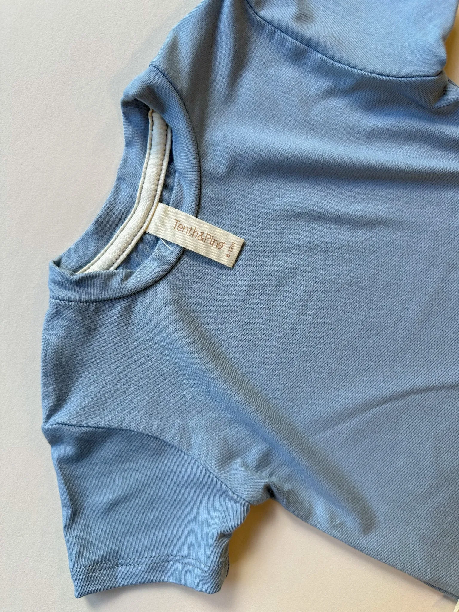 Short Sleeve Essential Tee | Dusty Blue | Luxury Bamboo