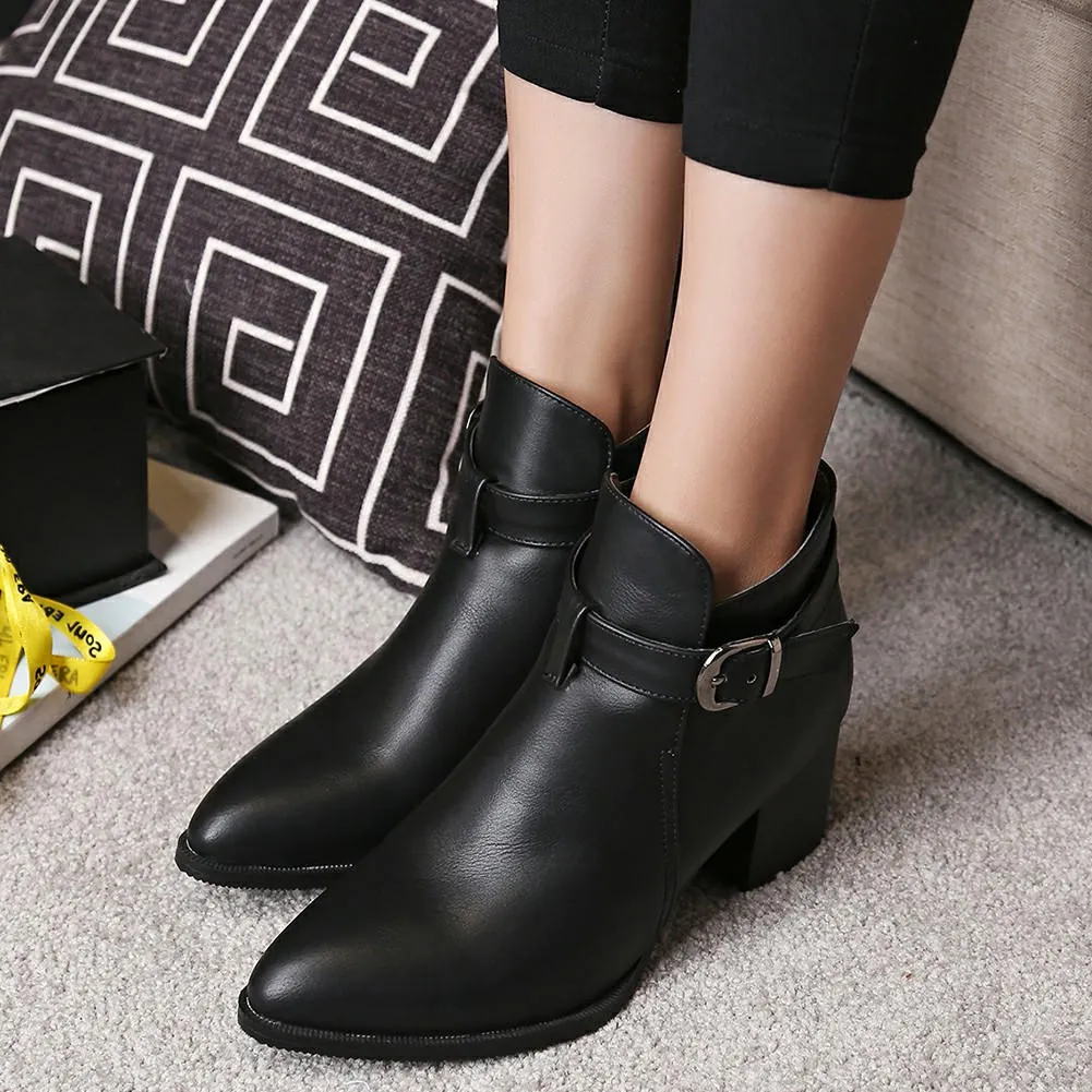 Slip on Retro western Boots square high heels